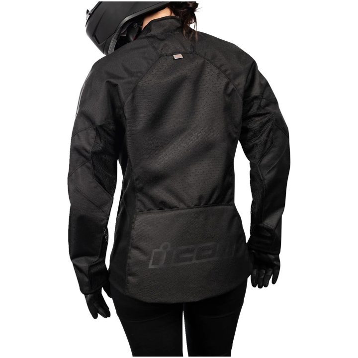 MC-Jakke Dame Hooligan CE Sport Sort ICON Small – billede 5