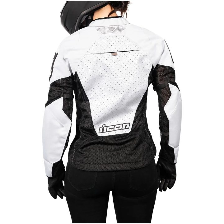 MC-Jakke Dame Mesh AF CE Sport Hvid ICON Large – billede 5