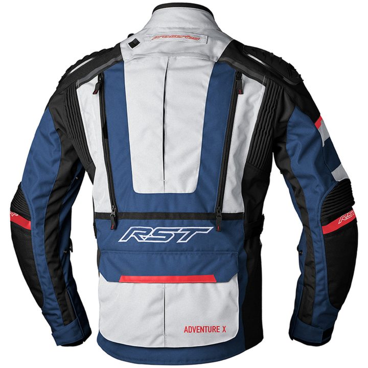 MC-jakke Dame Pro Series Adventure-x Ce Tekstil Sølv/blå/rød RST s – billede 5