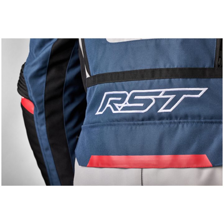 MC-jakke Dame Pro Series Adventure-x Ce Tekstil Sølv/blå/rød RST s – billede 4