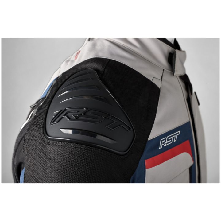 MC-jakke Dame Pro Series Adventure-x Ce Tekstil Sølv/blå/rød RST s – billede 2