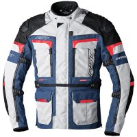 MC-jakke Dame Pro Series Adventure-x Ce Tekstil Sølv/blå/rød RST