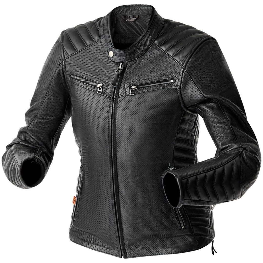 MC-Jakke Dame Roadster Air D3O Læder Sort RST XS