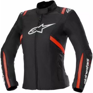 MC-jakke Dame Tekstil Stella T-sps V2 Sort/rød Fluo/hvid ALPINESTARS