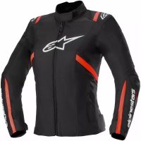 MC-jakke Dame Tekstil Stella T-sps V2 Sort/rød Fluo/hvid ALPINESTARS