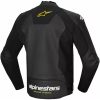 MC-jakke Faster V3 Airflow Læder Sort/fluorescerende Gul/hvid ALPINESTARS 48 – miniature 2