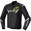 MC-jakke Faster V3 Airflow Læder Sort/fluorescerende Gul/hvid ALPINESTARS 48 – miniature 1