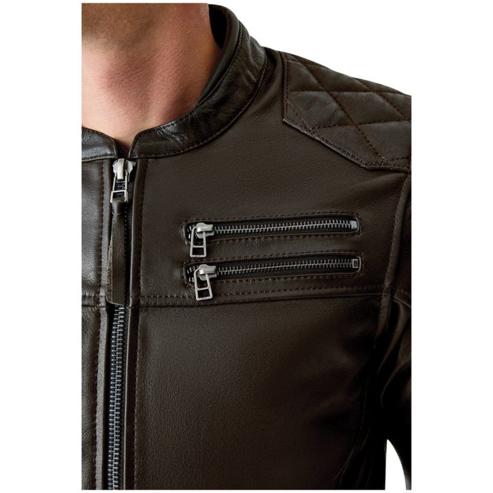 MC-Jakke Hillberry D3O Læder Brun RST M – billede 5