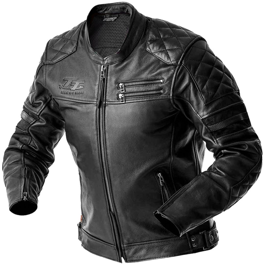 MC-Jakke Hillberry D3O Læder Sort RST s