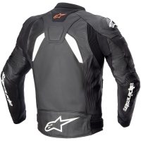 MC-jakke Læder Gp+r V4 Sort/Hvid ALPINESTARS