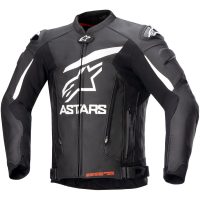 MC-jakke Læder Gp+r V4 Sort/Hvid ALPINESTARS