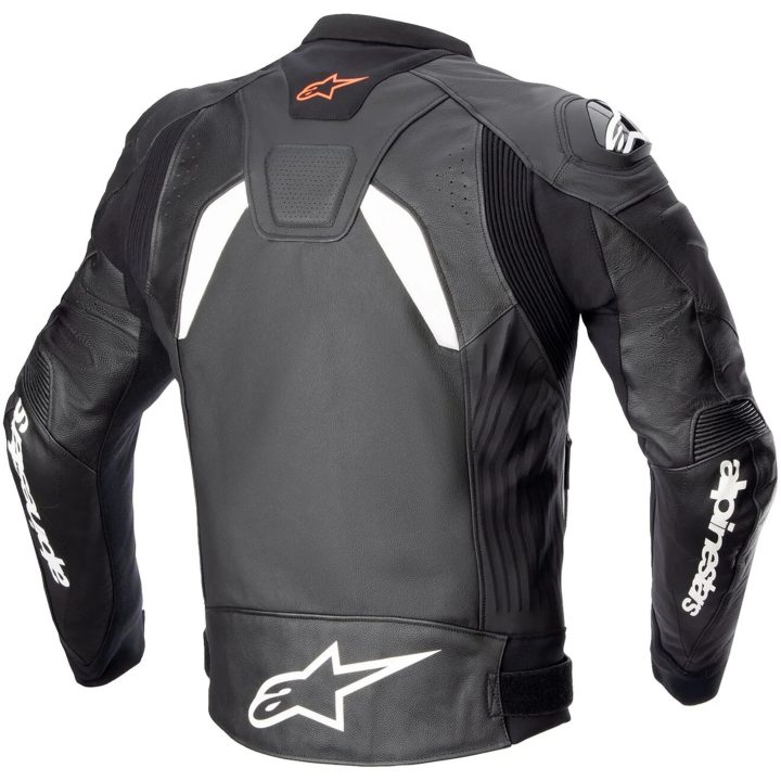 MC-jakke Læder Gp+r V4 Sort/Hvid ALPINESTARS 54 – billede 2
