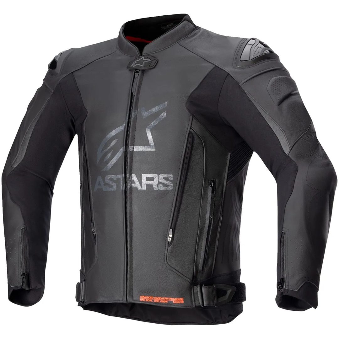 MC-jakke Læder Gp+r V4 Sort/Sort ALPINESTARS 48