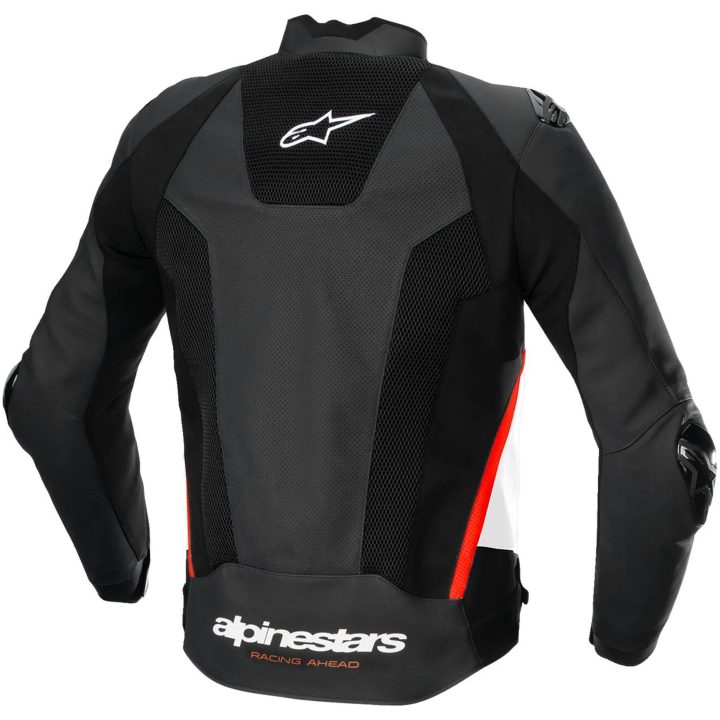 MC-jakke Læder Missile V3 Airflow Sort/rød/hvid ALPINESTARS 54 – billede 2