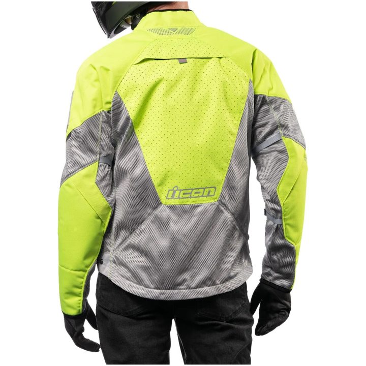 MC-Jakke Mesh AF CE Sport Hi-Vis Gul/Grå ICON 3XL – billede 5