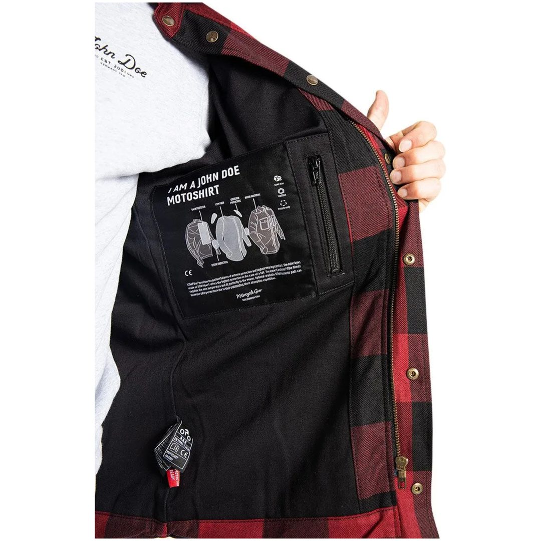 MC-jakke Motoshirt Rød JOHN DOE Small – billede 4