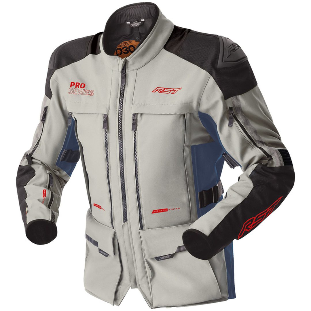 MC-Jakke Pro Series Adventure D3O Tekstil Sølv Blå RST 40