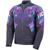 MC-Jakke Synthwave Merc3 Lazer Cobra Tekstil Sort Blå Pink Lilla Hvid ICON s – miniature 1