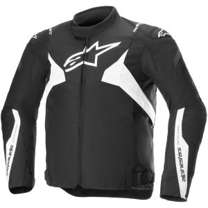 MC-jakke T-jaws V4 Vandtæt Sort/hvid Tekstil ALPINESTARS