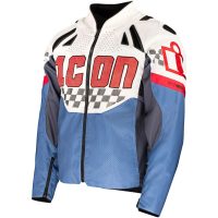 MC-Jakke Tekstil Contra3 Hero Hvid/Blå ICON