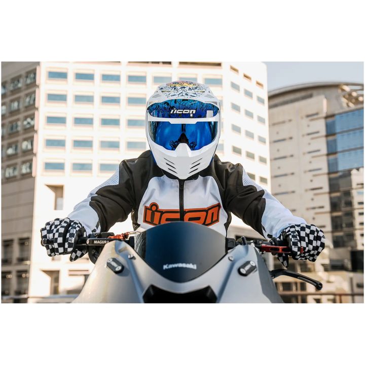 MC-jakke Tekstil Overlord3 Ce Hvid ICON Hvid – billede 3