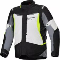 MC-jakke Tekstil St-1 Wp Sort/fluorescerende Gul/grå ALPINESTARS