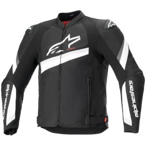 MC-jakke Tekstil T-gp+r V4 Sort/Hvid ALPINESTARS