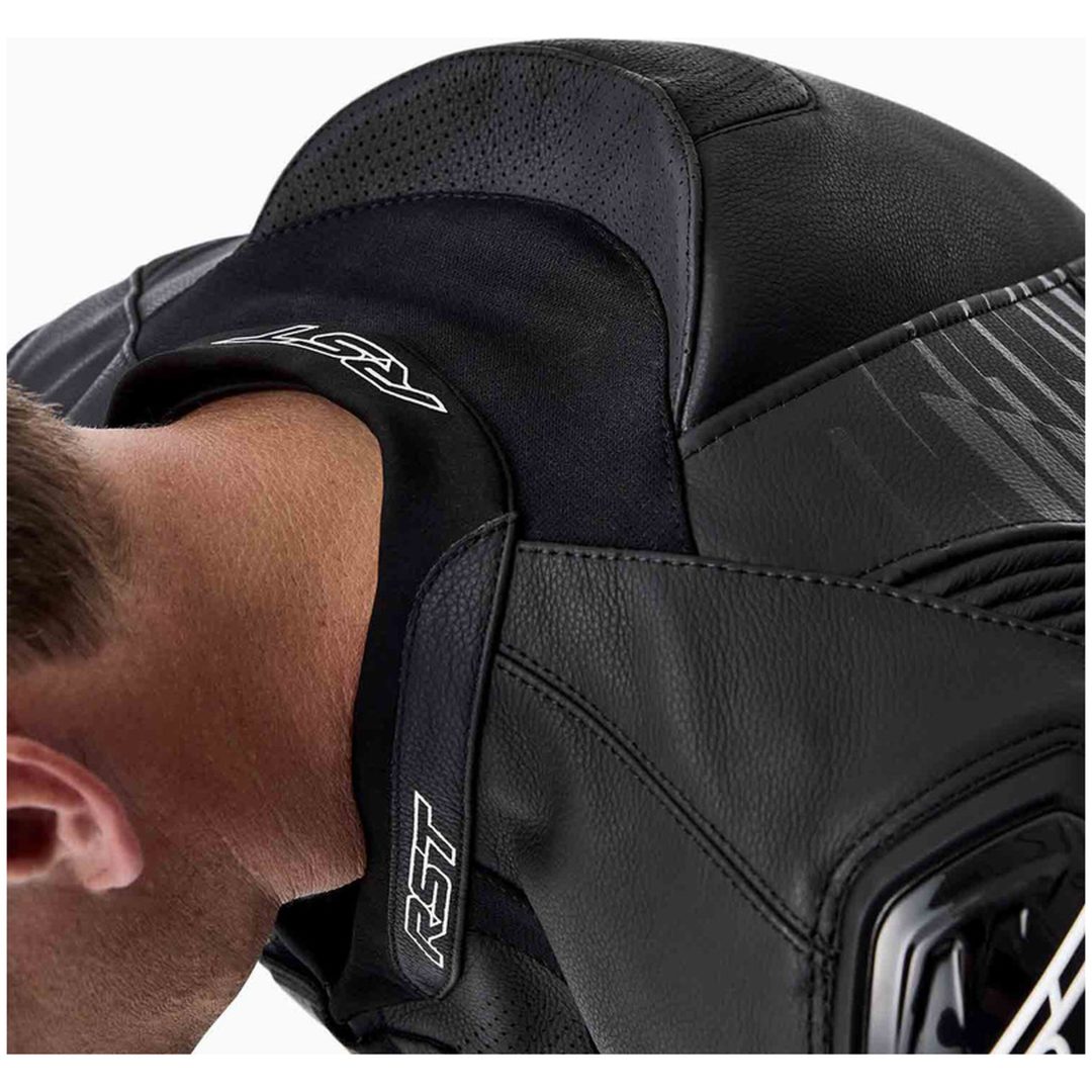MC-Jakke Tractech Evo D3O Læder Sort Hvid RST M – billede 8