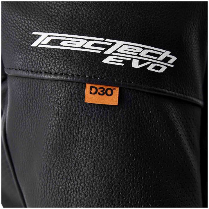 MC-Jakke Tractech Evo D3O Læder Sort Hvid RST XXL – billede 14
