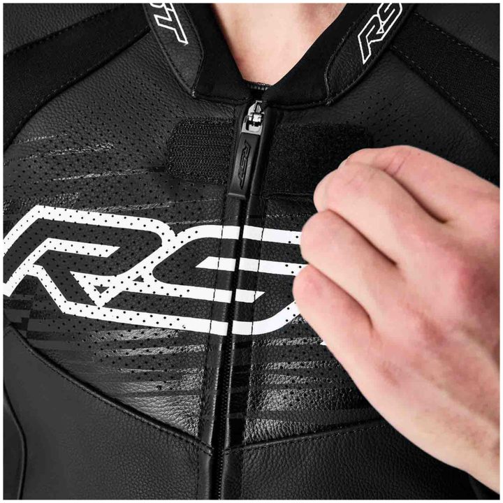 MC-Jakke Tractech Evo D3O Læder Sort Hvid RST XXL – billede 16