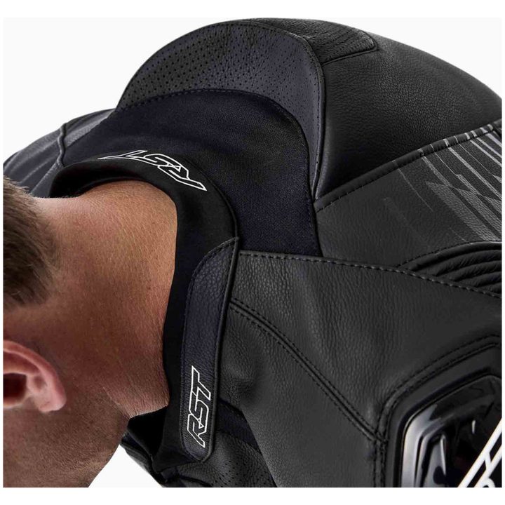 MC-Jakke Tractech Evo D3O Læder Sort Hvid RST XXL – billede 8