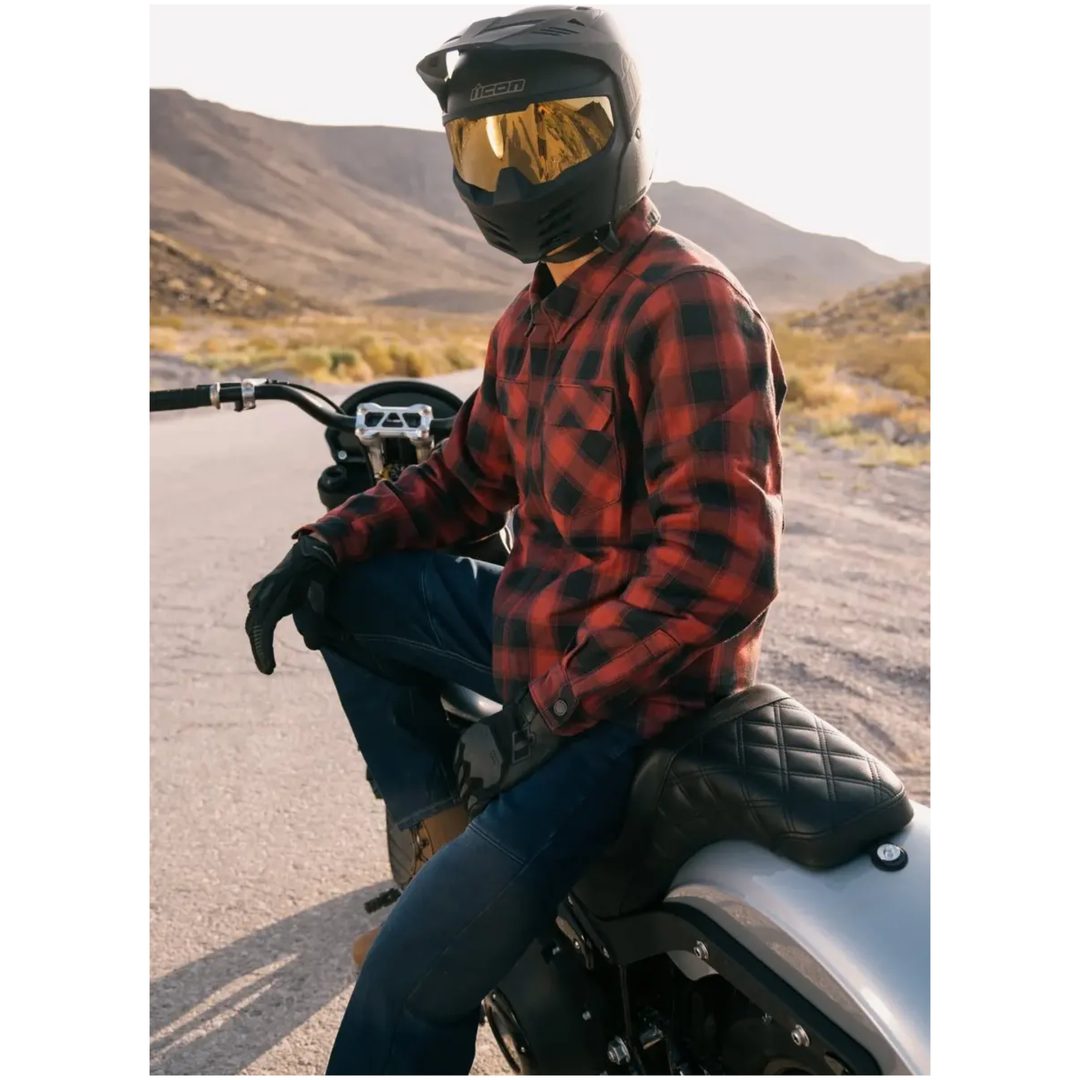 MC-Jakker Fallblock Flannel Tekstil Rød ICON s – billede 3