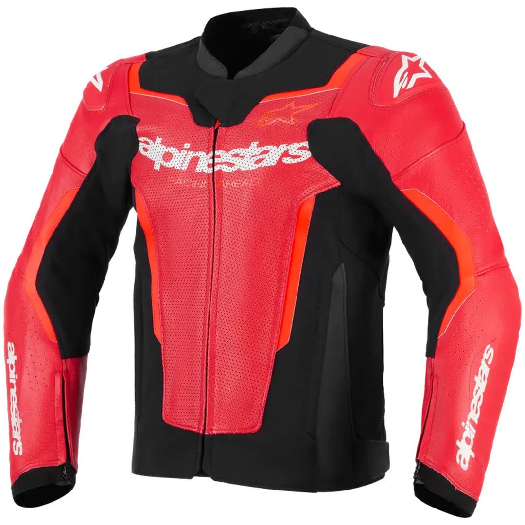 MC-Jakker GP Force Airflow v2 Læder Rød Fluo ALPINESTARS (ROAD) 48