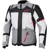 MC-Jakker Tekstil Andes v4 Drystar® Grå/Lys Rød Alpinestars