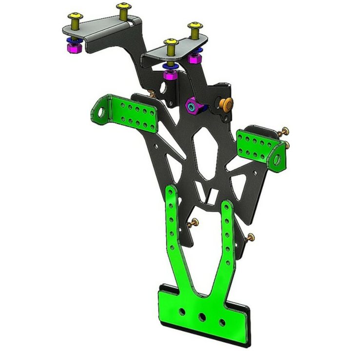 MC-nummerpladeholder Sort V PARTS Sort – billede 5