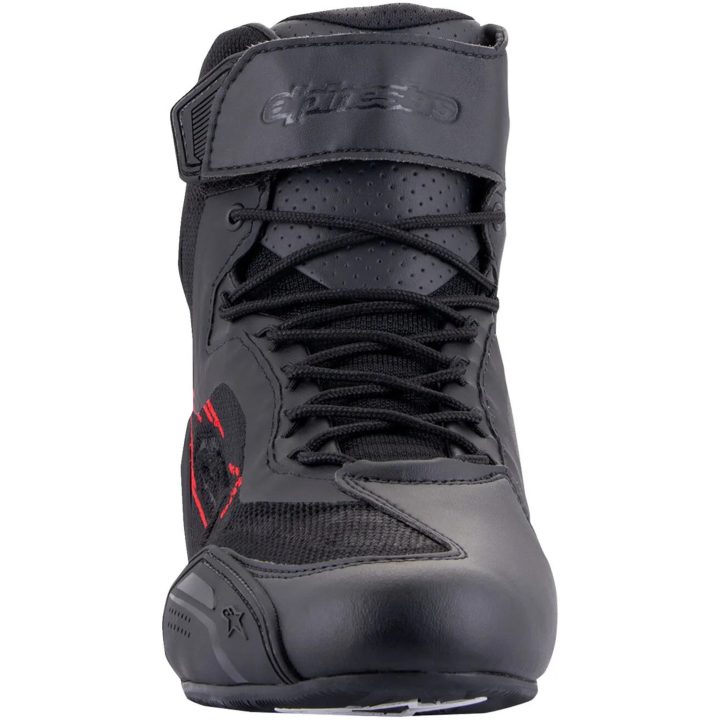 MC-sko Faster-3 Rideknit® Sort/Mørkegrå/Rød ALPINESTARS 40.5 – billede 4