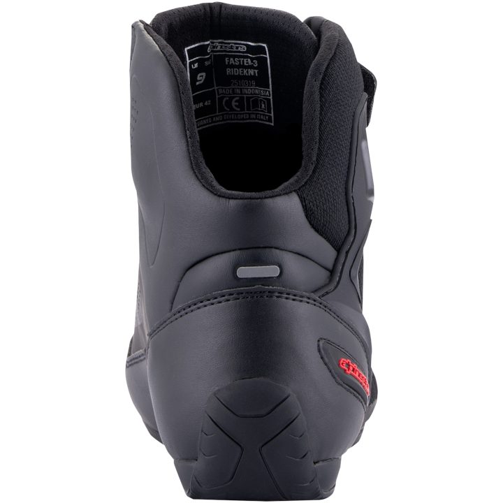 MC-sko Faster-3 Rideknit® Sort/Mørkegrå/Rød ALPINESTARS 40.5 – billede 3