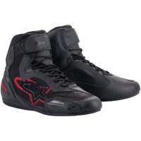 MC-sko Faster-3 Rideknit® Sort/Mørkegrå/Rød ALPINESTARS