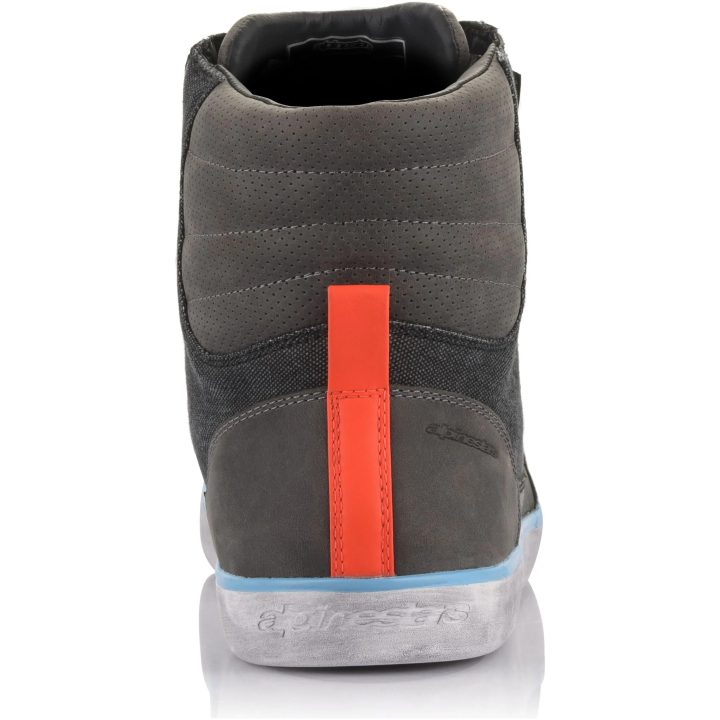 MC-sko J-6 Wp Canvas Antracit/Sort/Lyseblå/Rød/Grå Canvas/Fuldnarvet læder ALPINESTARS 40.5 – billede 3
