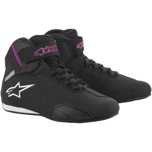 MC-støvler Dame Sector Sort/Pink ALPINESTARS