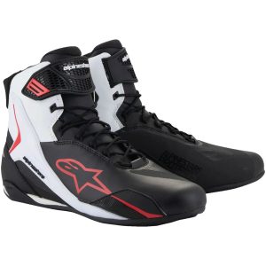 MC-Støvler Faster-4 Sort/Hvid ALPINESTARS