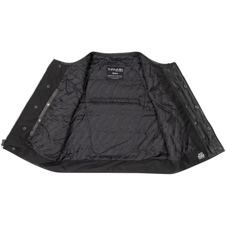 MC-Vest Encinal Læder Sort THRASHIN SUPPLY CO. – billede 2