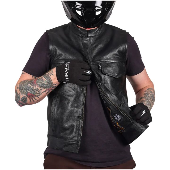 MC-Vest Mulholland Læder Sort THRASHIN SUPPLY CO. – billede 7