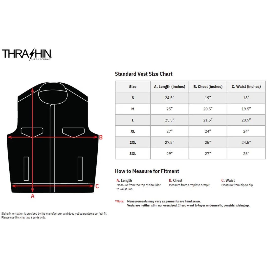 MC-Vest Mulholland Læder Sort THRASHIN SUPPLY CO. – billede 9