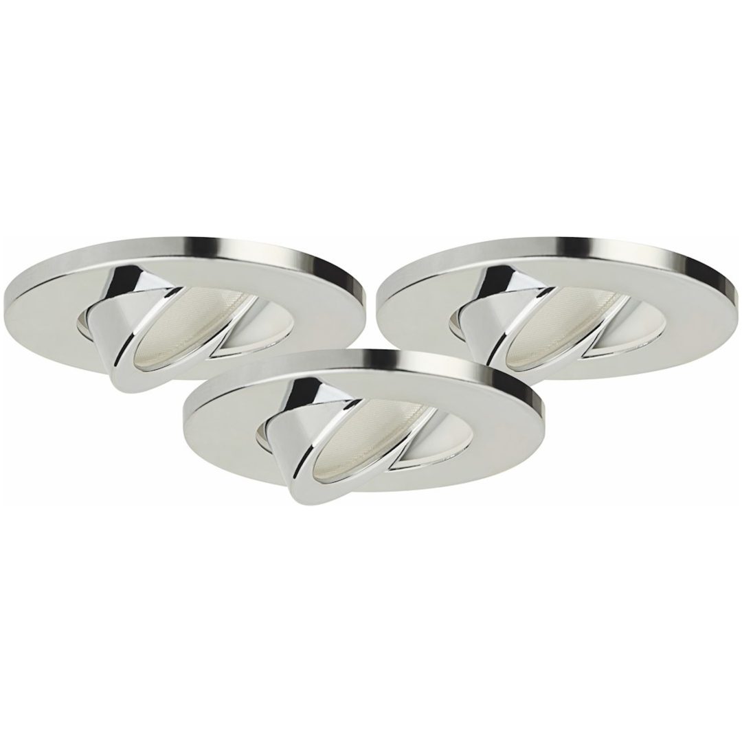MD-775, LED-downlightssæt, Krom, 3,4W, 230V, IP21 MALMBERGS