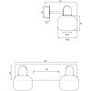 Messina Væglampe 2, Mat Messing ANETA HOME Mat Messing /Opalhvid – miniature 2