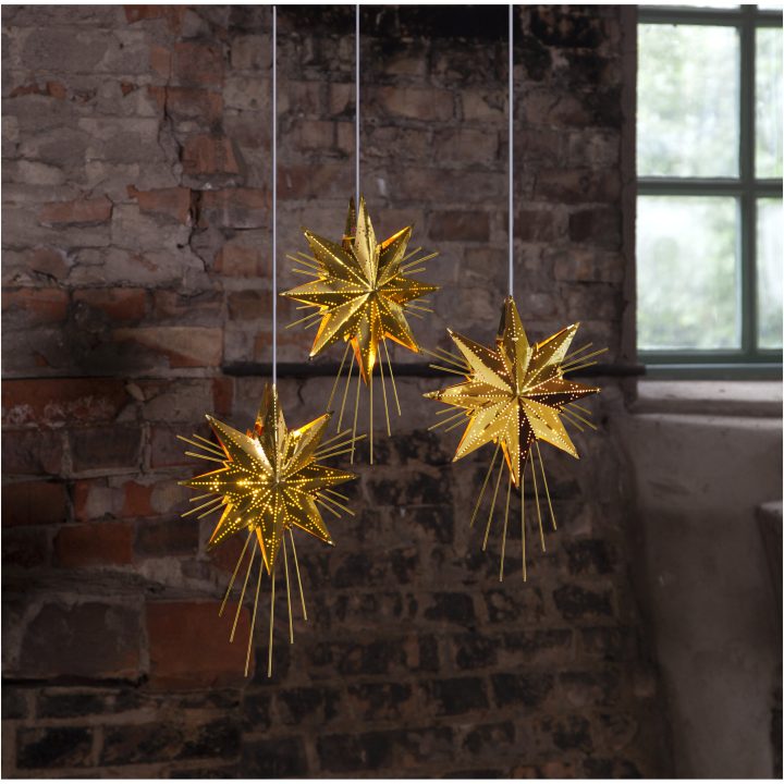 Metalstjerne Mini Luxe Messing Star Trading – billede 2