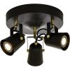 Metz Loftspot Rondell, Sort/Mat Messing ANETA HOME Sokkel GU10 Sort /Mat Messing – miniature 1