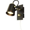 Metz Væglampe, Sort/mat Messing ANETA HOME Sokkel GU10 Sort /Mat Messing – miniature 1