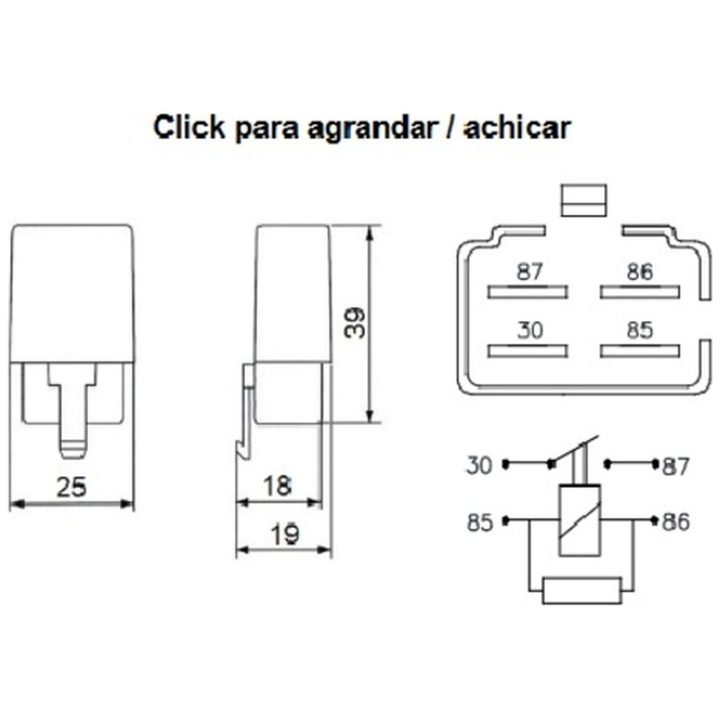 Mini relæ 12V 4-polet Tecnium – billede 2